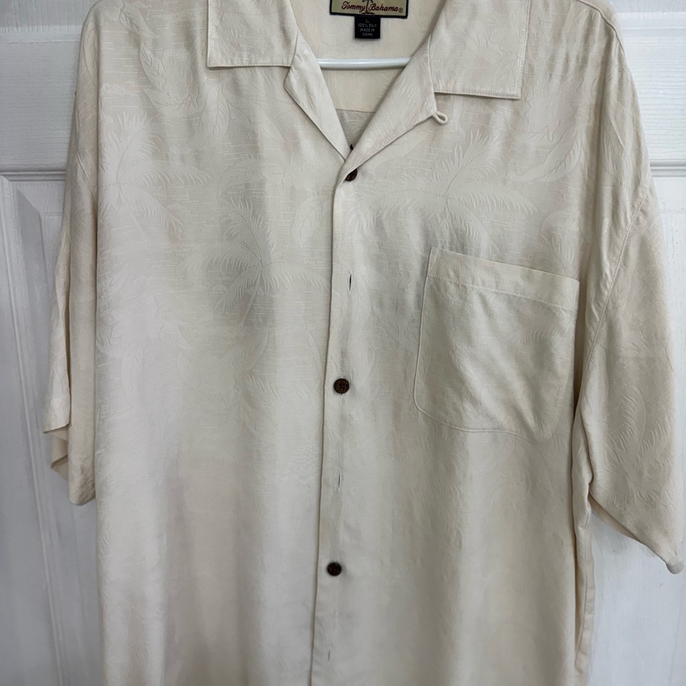 Tommy Bahama Cream Silk Shirt